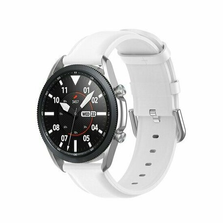 Garmin Vivoactive 4 / 4L - Classic leren bandje - Wit - leather