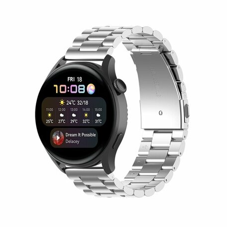 Garmin Vivoactive 4 / 4L - Stalen schakelband - Zilver