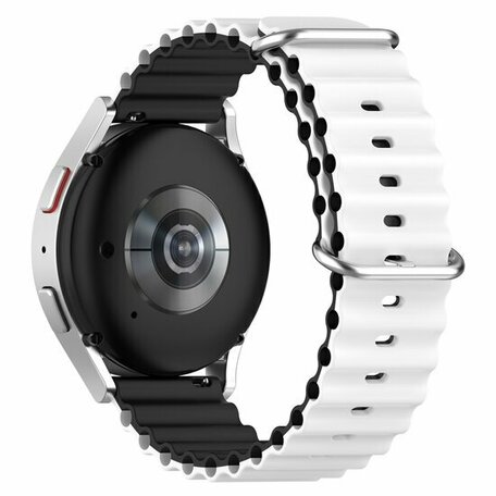 Garmin Vivoactive 4 / 4L - Ocean Style bandje - Wit / zwart