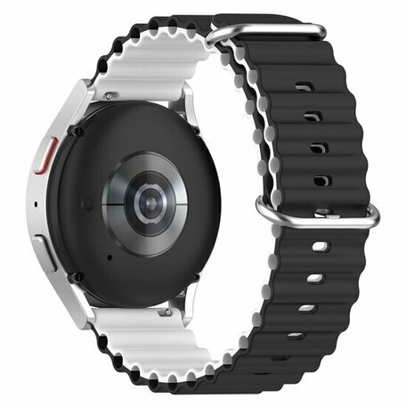 Garmin Vivoactive 4 / 4L - Ocean Style bandje - Zwart / wit