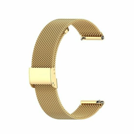 Garmin Vivoactive 4 / 4L - Milanese bandje met klemsluiting - Goud