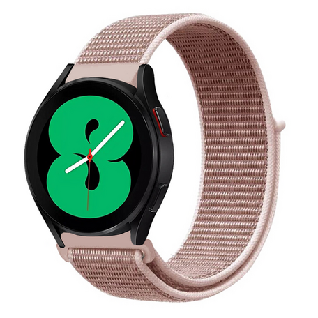 Garmin Vivoactive 4 / 4L - Sport Loop nylon bandje - Zacht roze