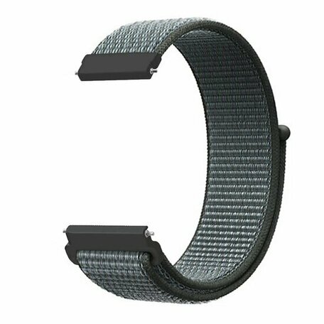 Garmin Vivoactive 4 / 4L - Sport Loop nylon bandje - Donkergrijs / blauw gemêleerd