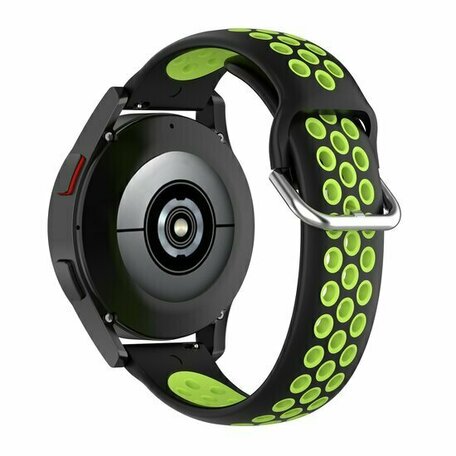 Garmin Vivoactive 4 / 4L - Siliconen sportbandje met gesp - Zwart + groen