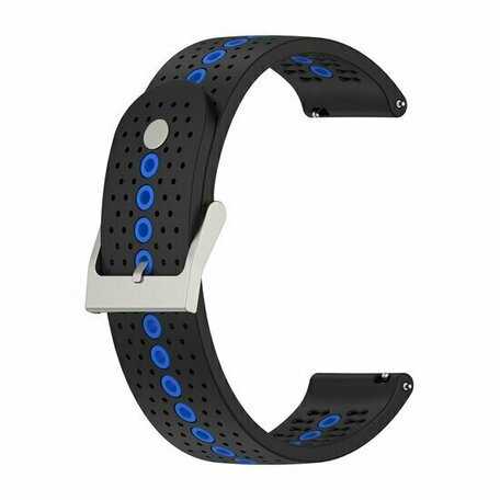 Garmin Vivoactive 4 / 4L - Dot Pattern bandje - Zwart met blauw