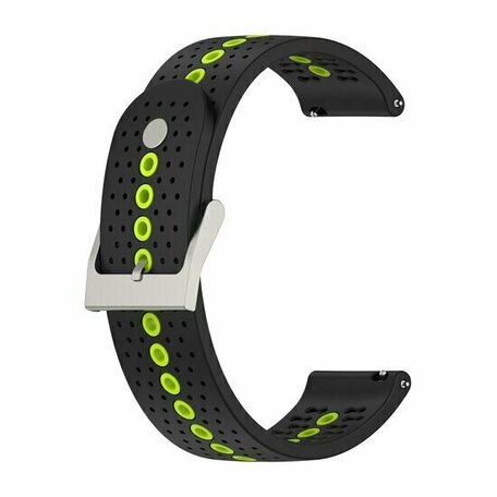 Garmin Vivoactive 4 / 4L - Dot Pattern bandje - Zwart met geel