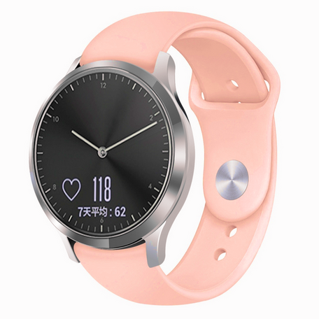 Garmin Vivoactive 4s / Venu 2s / Vivomove 3s / Forerunner 255s - Sportbandje - Maat: Small - Zalm roze