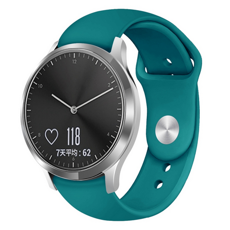 Garmin Vivoactive 4s / Venu 2s / Vivomove 3s / Forerunner 255s - Sportbandje - Maat: Large - Dennengroen