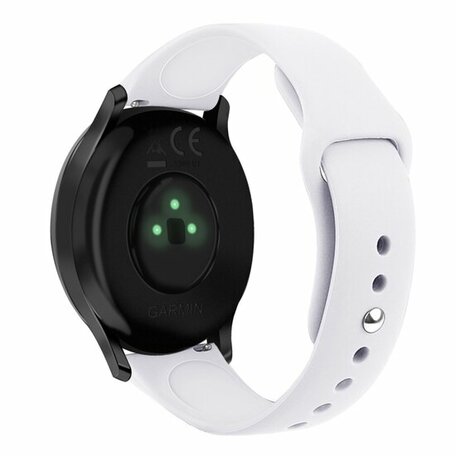 Garmin Vivoactive 4s / Venu 2s / Vivomove 3s / Forerunner 255s - Sportbandje - Maat: Large - Wit