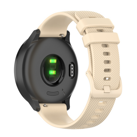 Garmin Vivoactive 4s / Venu 2s / Vivomove 3s / Forerunner 255s - Sportband met motief - Beige