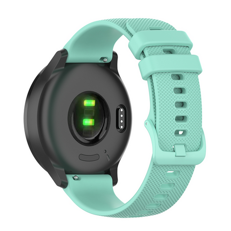 Garmin Vivoactive 4s / Venu 2s / Vivomove 3s / Forerunner 255s - Sportband met motief - Turquoise