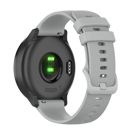 Garmin Vivoactive 4s / Venu 2s / Vivomove 3s / Forerunner 255s - Sportband met motief - Grijs