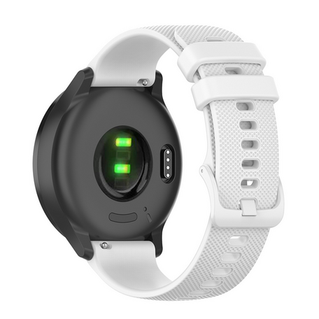 Garmin Vivoactive 4s / Venu 2s / Vivomove 3s / Forerunner 255s - Sportband met motief - Wit