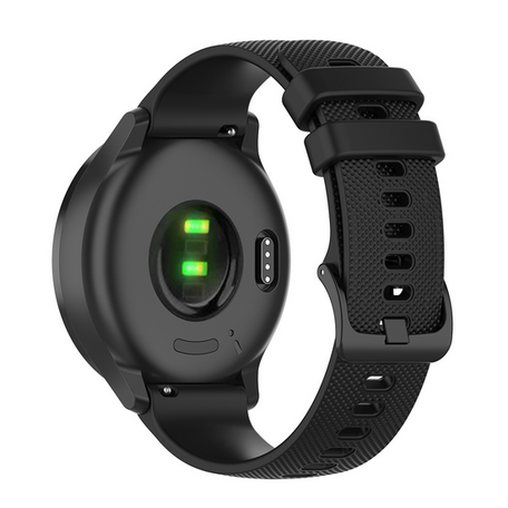 Garmin Vivoactive 4s / Venu 2s / Vivomove 3s / Forerunner 255s - Sportband met motief - Zwart