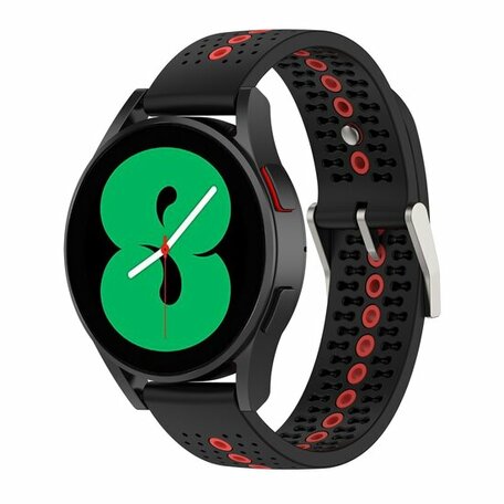 Garmin Vivoactive 5 / Vivoactive 3 - Dot Pattern bandje - Zwart met rood