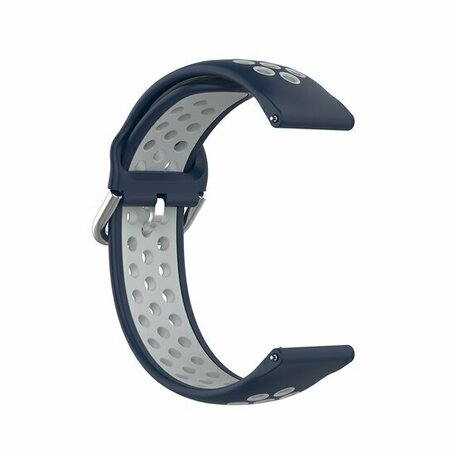 Garmin Vivoactive 3 - Siliconen sportbandje met gesp - Donkerblauw + grijs