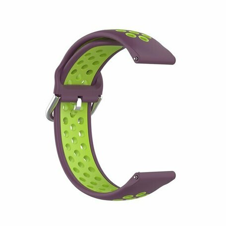 Garmin Vivoactive 3 - Siliconen sportbandje met gesp - Paars + groen