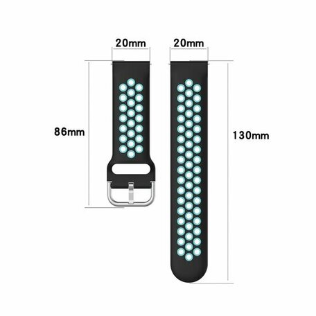 Garmin Vivoactive 3 - Siliconen sportbandje met gesp - Donkergroen + zwart