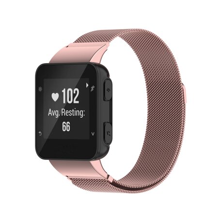 Garmin Forerunner 35 / 30 - Milanese bandje - Rosé goud