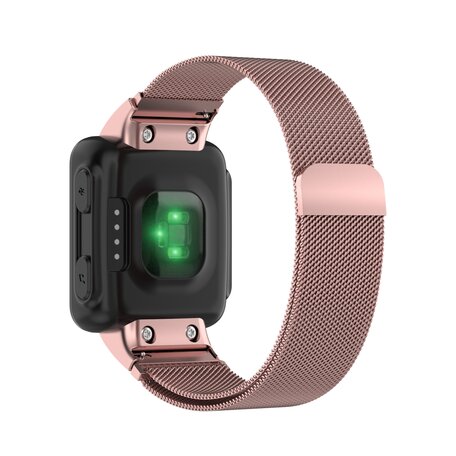 Garmin Forerunner 35 / 30 - Milanese bandje - Rosé goud