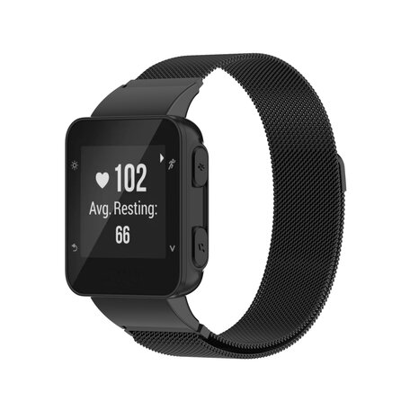 Garmin Forerunner 35 / 30 - Milanese bandje - Zwart