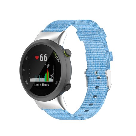 Nylon canvas bandje - Blauw - Garmin Forerunner 45 / 45S