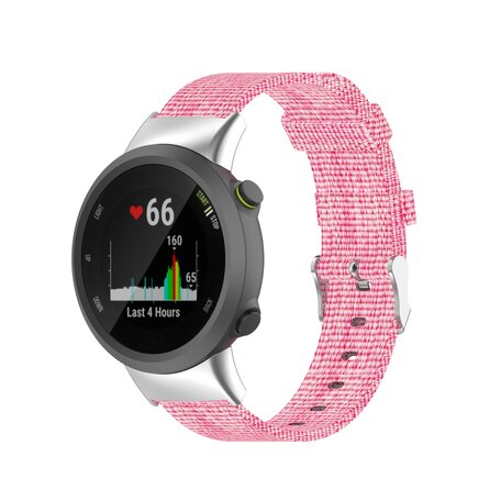 Nylon canvas bandje - Roze - Garmin Forerunner 45 / 45S