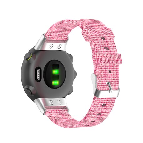 Nylon canvas bandje - Roze - Garmin Forerunner 45 / 45S