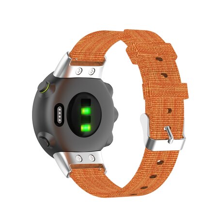 Nylon canvas bandje - Oranje - Garmin Forerunner 45 / 45S