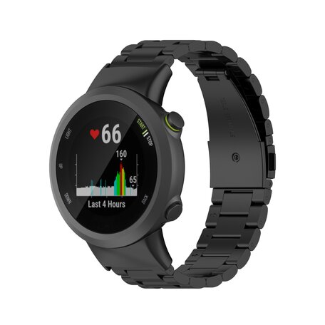 Stalen schakelband - Zwart - Garmin Forerunner 45 / 45S