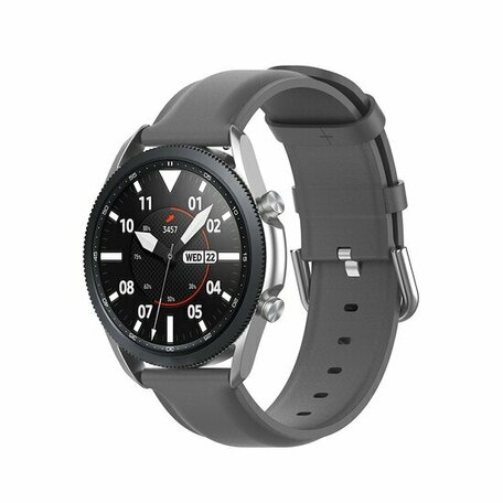 Garmin Forerunner 55 / 245 / 645 - Classic leren bandje - Grijs