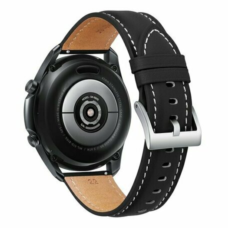 Garmin Forerunner 55 / 245 / 645 - Premium Leather bandje - Zwart