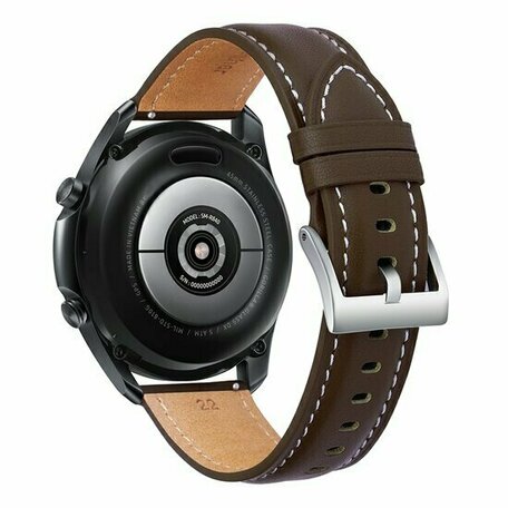 Garmin Forerunner 55 / 245 / 645 - Premium Leather bandje - Donkerbruin