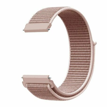 Garmin Forerunner 55 / 245 / 645 - Sport Loop nylon bandje - Zacht roze