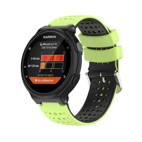 Siliconen Dot Pattern bandje - Groen + zwart - Garmin Forerunner 220 / 230 / 235 / 620 / 630 / 735 (XT)