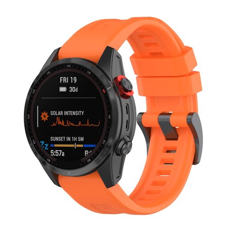 Siliconen sportbandje - Oranje - Garmin Fenix 7X / 6X / 5X