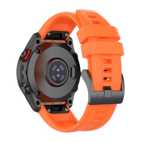 Siliconen sportbandje - Oranje - Garmin Fenix 7X / 6X / 5X