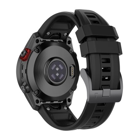 Siliconen sportbandje - Zwart - Garmin Fenix 7X / 6X / 5X