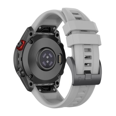 Siliconen sportbandje - Grijs - Garmin Fenix 7X / 6X / 5X