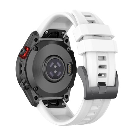 Siliconen sportbandje - Wit - Garmin Fenix 7X / 6X / 5X