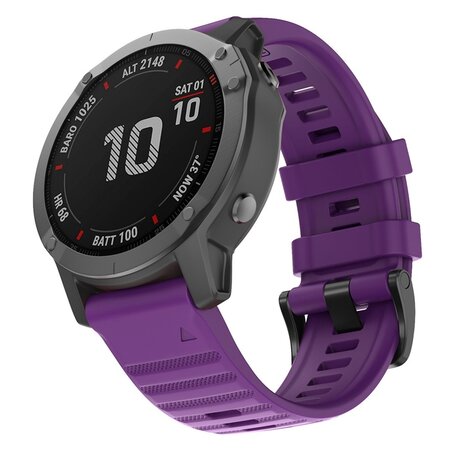 Siliconen bandje - Paars - Garmin Fenix 7X / 6X / 5X