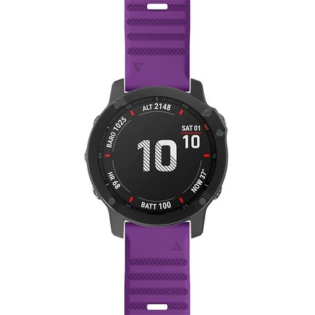 Siliconen bandje - Paars - Garmin Fenix 7X / 6X / 5X