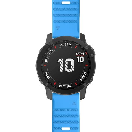 Siliconen bandje - Blauw - Garmin Fenix 7X / 6X / 5X