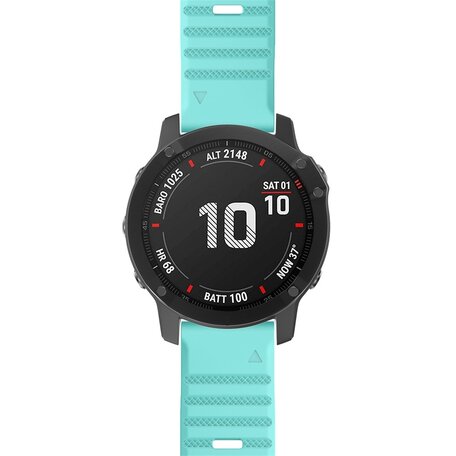 Siliconen bandje - Lichtblauw - Garmin Fenix 7X / 6X / 5X