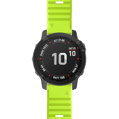 Siliconen bandje - Groen - Garmin Fenix 7X / 6X / 5X