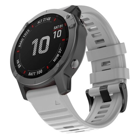 Siliconen bandje - Grijs - Garmin Fenix 7X / 6X / 5X