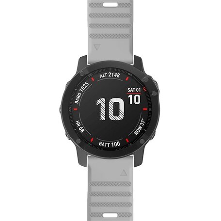 Siliconen bandje - Grijs - Garmin Fenix 7X / 6X / 5X