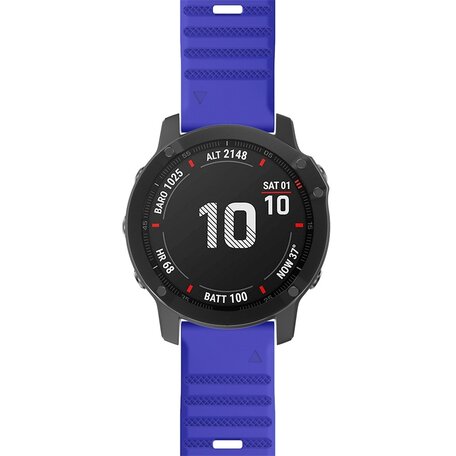 Siliconen bandje - Kobalt blauw - Garmin Fenix 7X / 6X / 5X