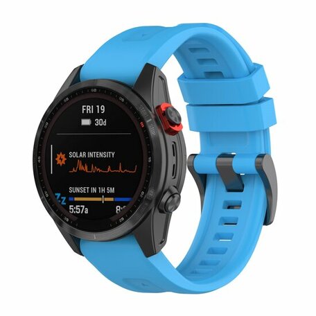 Siliconen sportbandje - Blauw - Garmin Fenix 7S / 6S / 5S & Instinct 2s