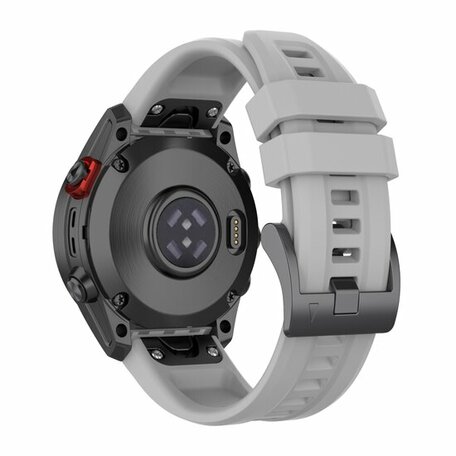 Siliconen sportbandje - Grijs - Garmin Fenix 7S / 6S / 5S & Instinct 2s